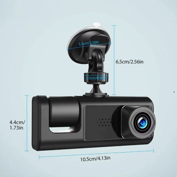 كاميرا السيارة ثلاثية العدسات – Triple Lens Dash Cam
